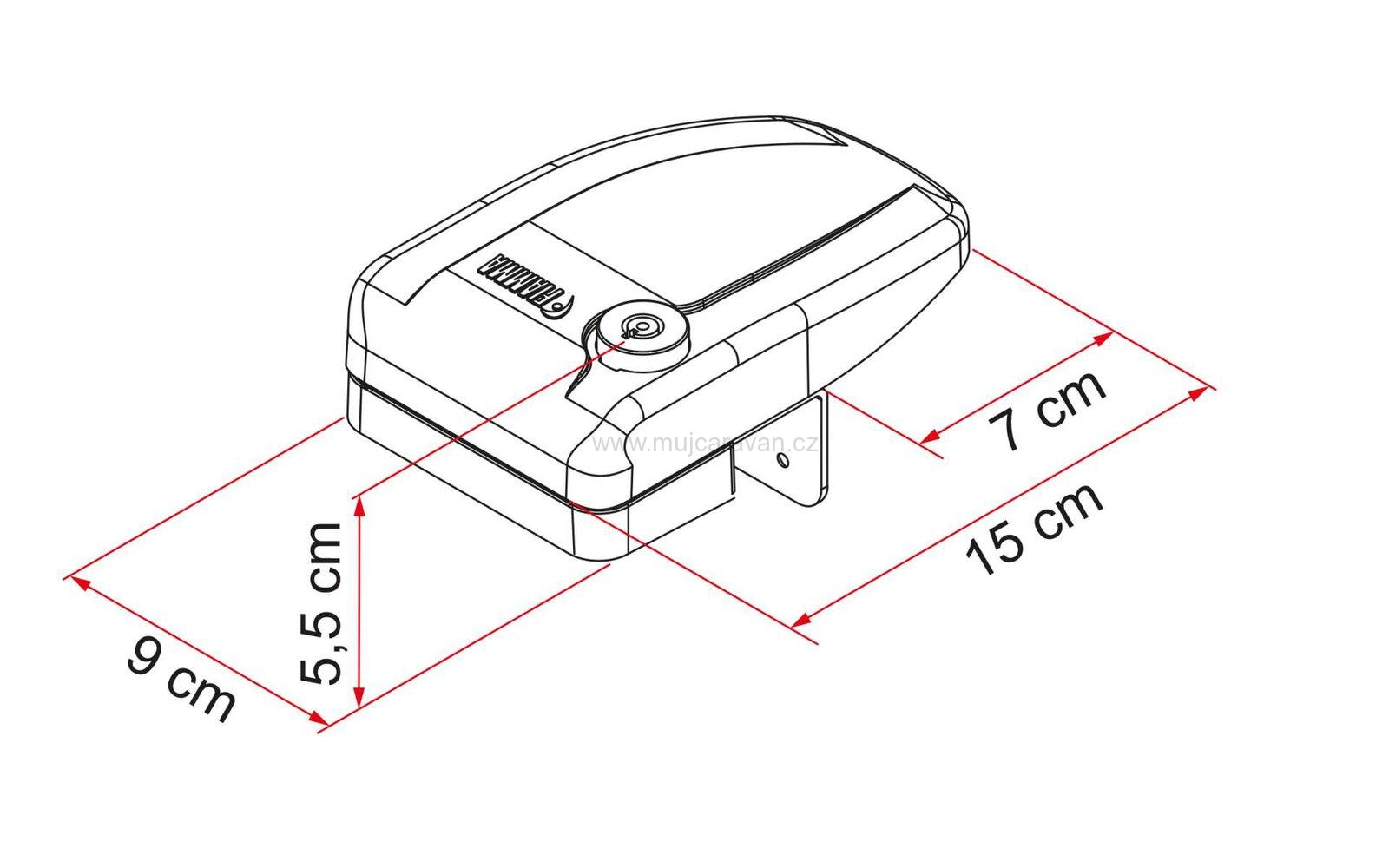 Přídavný zámek Fiamma Safe Door Frame, černá, sada 3 ks