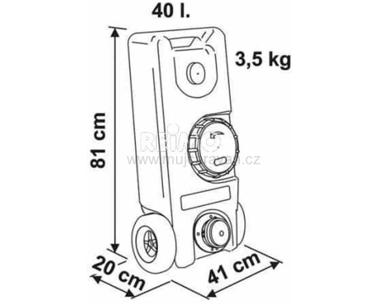 Nádrž na pitnou vodu Roll-Tank® o objemu 35 l