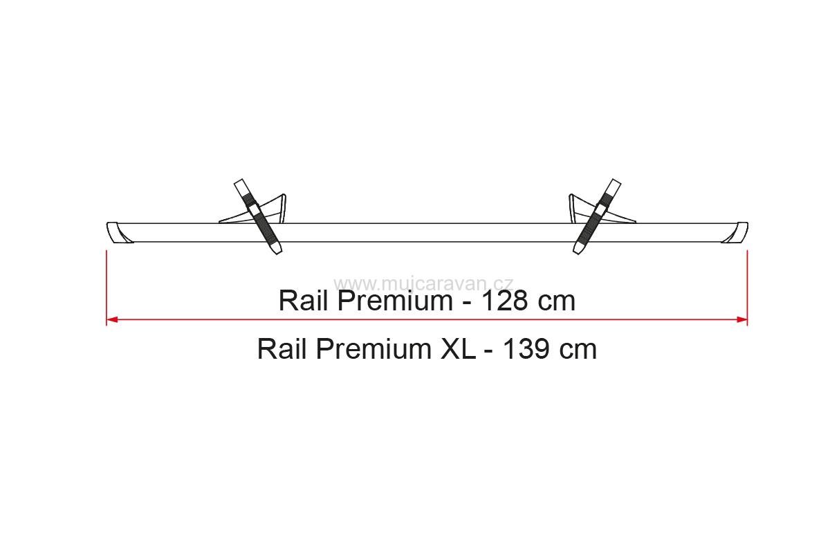 Kolejnice Rail Premium pro nosiče kol Fiamma - černá
