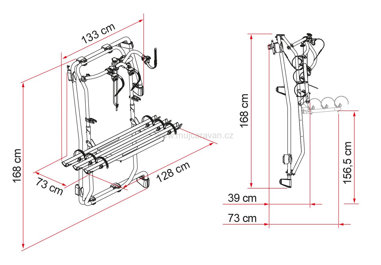 Nosič kol Fiamma Carry Bike Frame Mercedes Sprinter - černý
