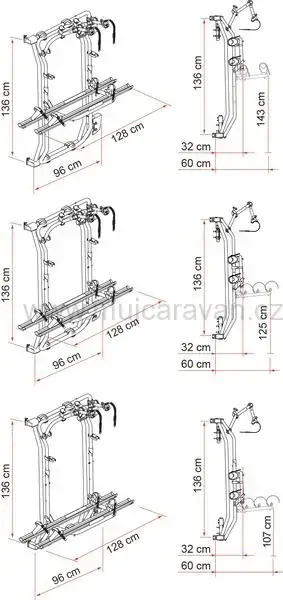 Nosič elektrokol Fiamma Carry Bike Frame VW Crafter