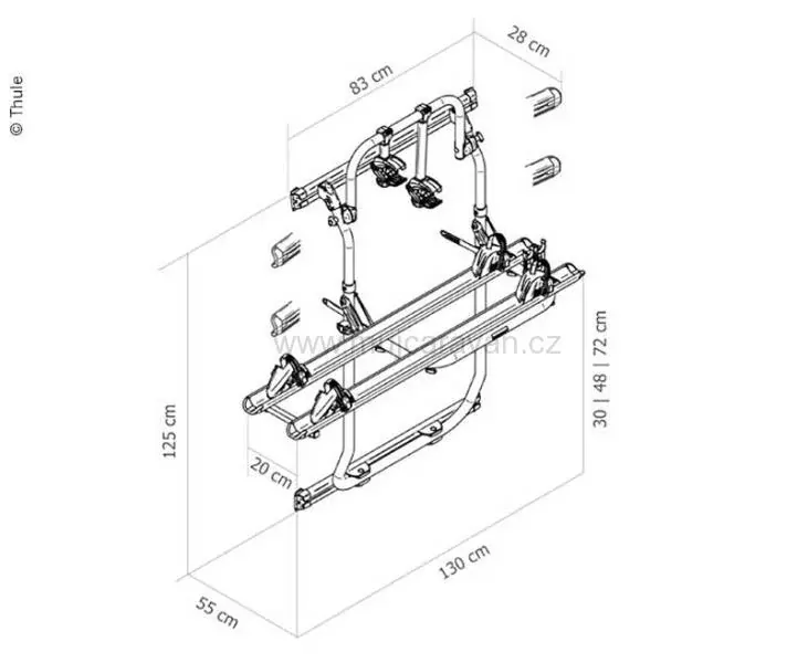 Nosič kol Thule Elite Van XT VW Crafter - černý, 05/2006-2017