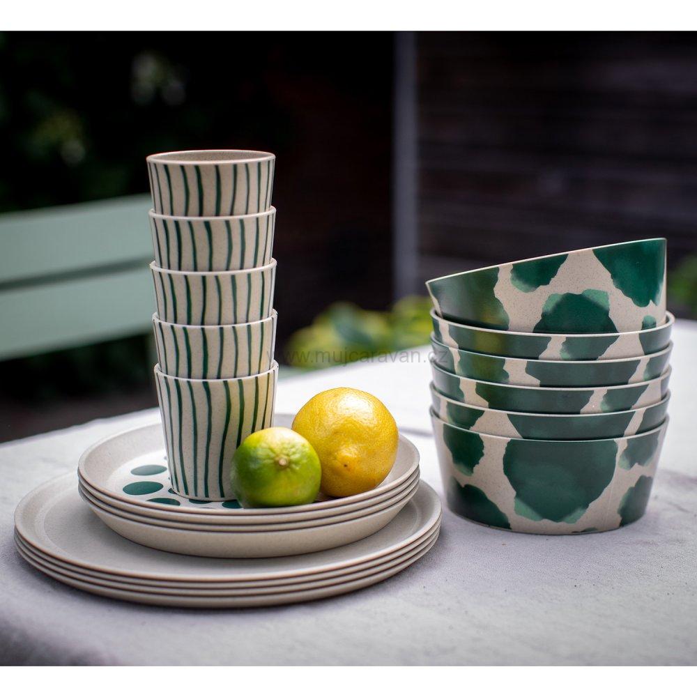 Sada 4 velkých talířů Koziol Monstera Leaf