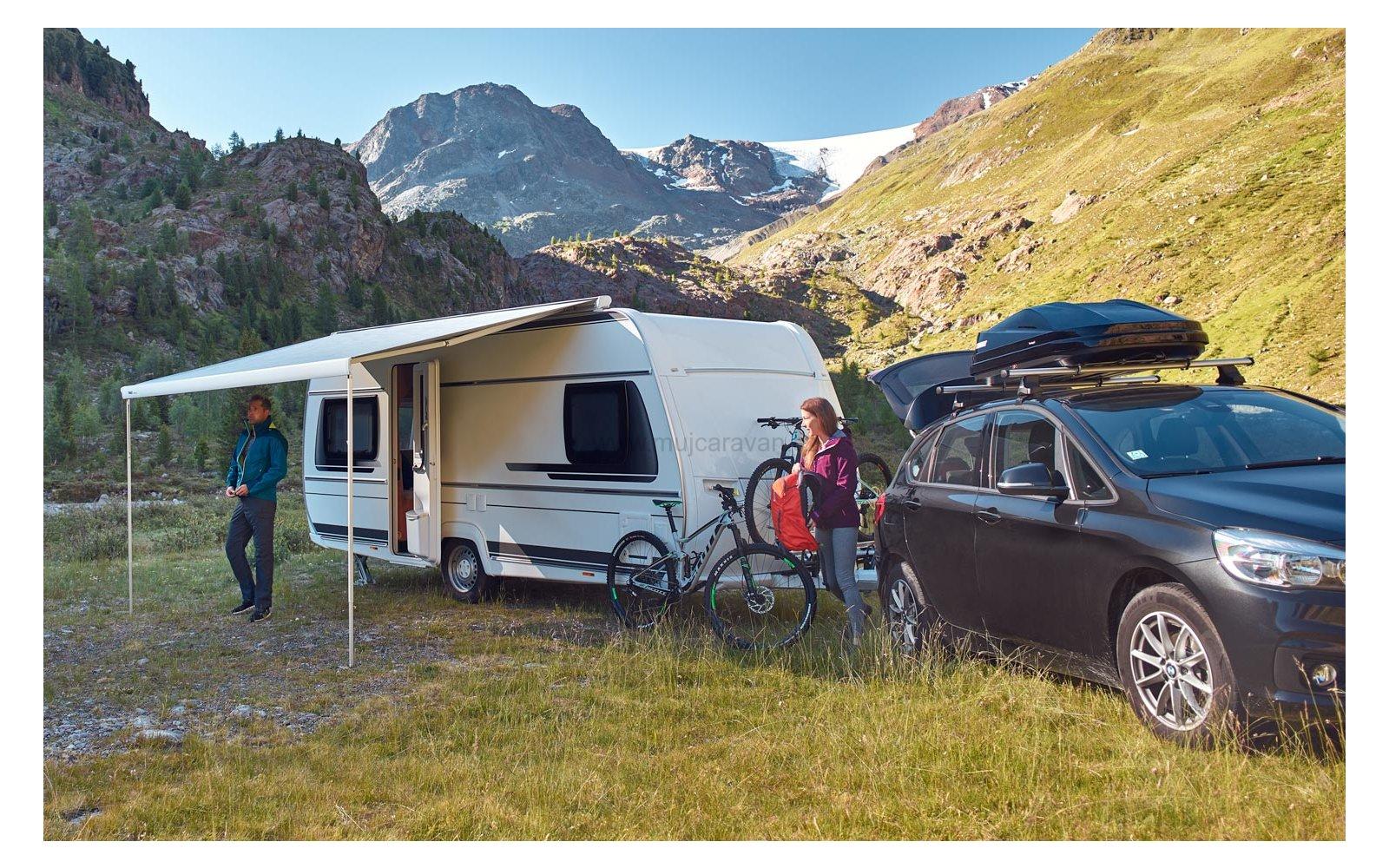 Markýza Thule 6300 - stříbrná, černé krytky - kompletní sada Ducato, Jumper, Boxer