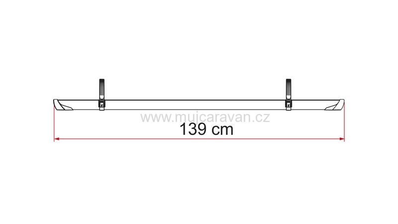 Kolejnice Rail Plus XL Black pro nosiče kol Fiamma