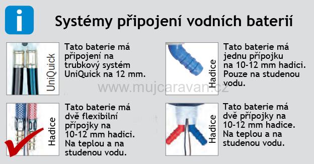Míchací vodní baterie Florenz KOMPAKT s přípojkou 1/2” - matná černá