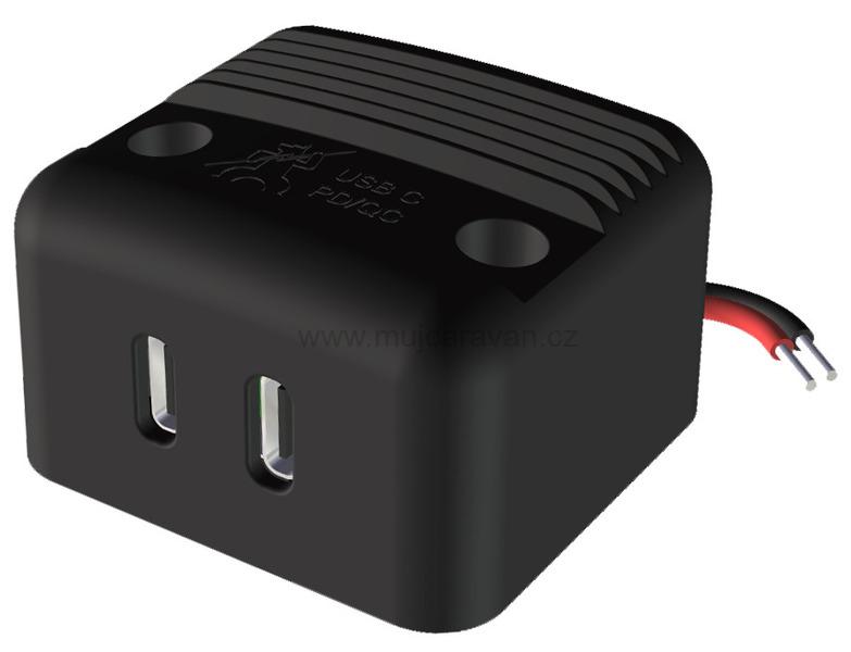 Přisazená dvojitá zásuvka USB-C