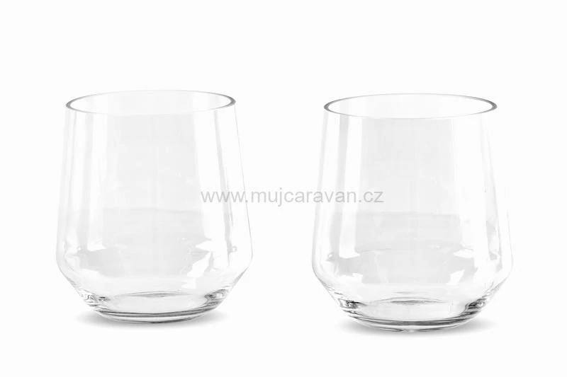 Sada 2 sklenic na vodu, džus, bez stopky, 365 ml
