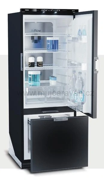 Kompresorová chladnička SLIM 250 CHR HP, černá