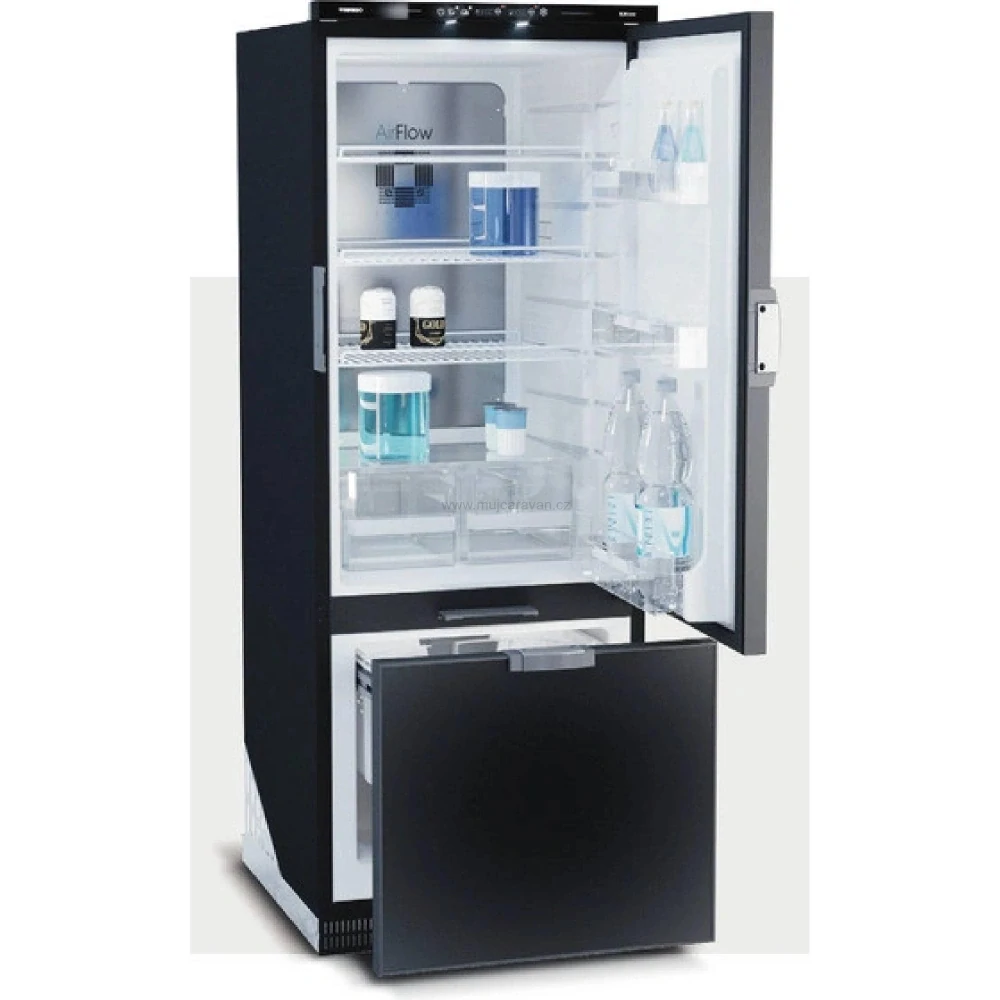 Kompresorová chladnička SLIM 250 CHR HP, šedá
