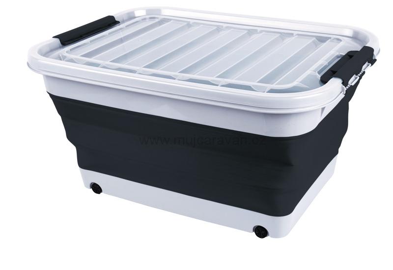 Skládací úložný box s víkem L - 65 l