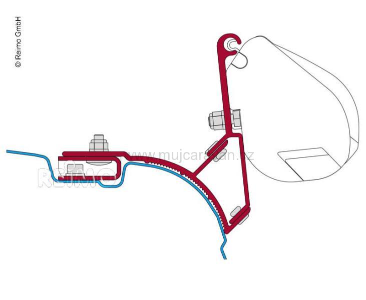 Adaptér markýzy Fiamma F35 Pro - VW T5 Multivan - Transporter bez střešní kolejnice