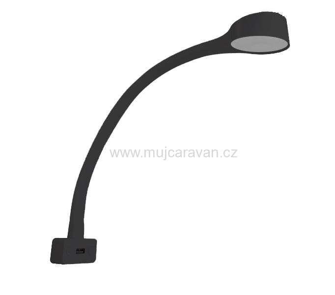 LED flexibilní bodové světlo s USB, 1,8 W, černé