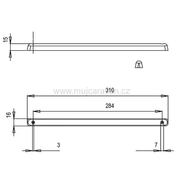 LED přídavné brzdové světlo - červené
