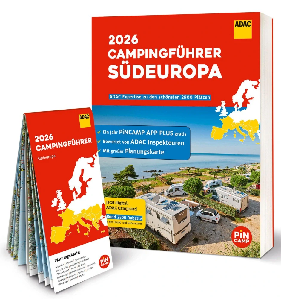 Průvodce ADAC Campingführer Südeuropa 2026