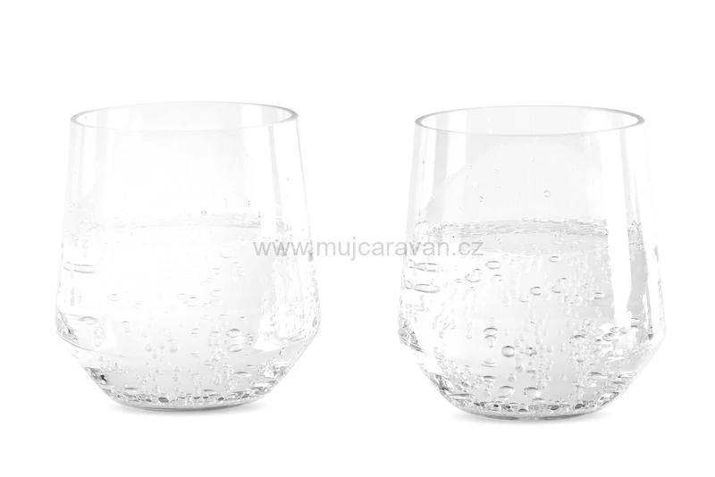 Sada 2 sklenic na vodu, džus, bez stopky, 365 ml