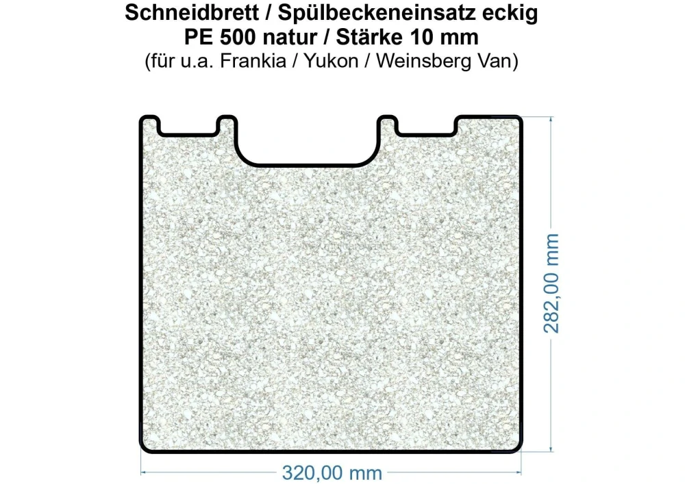 Krájecí prkénko do dřezu - cca 320 x 282 mm