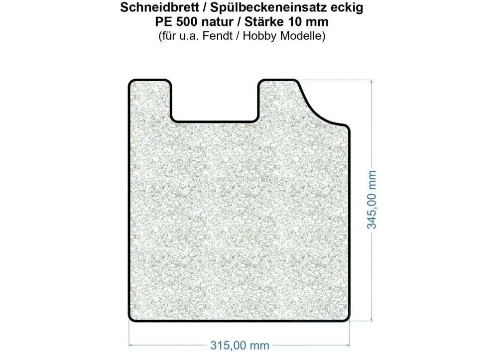 Krájecí prkénko do dřezu - cca 315 x 345 mm