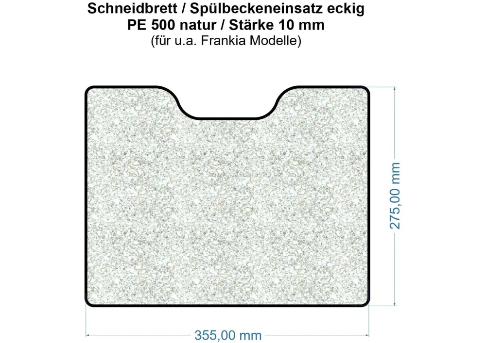 Krájecí prkénko do dřezu - cca 355 x 275 mm