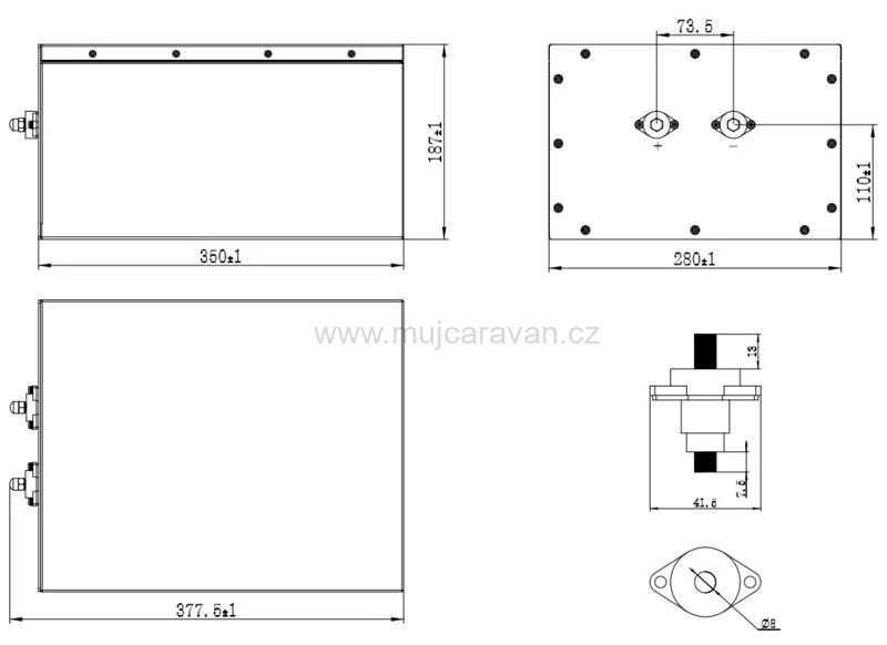 Baterie Carbest LiFePO4 200Ah Li200BHD - Baterie pod sedadlo pro Fiat Ducato