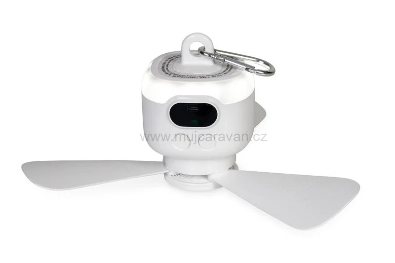 Stropní aku ventilátor Carbest s osvětlením LED