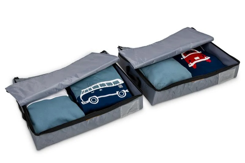 Skládací úložný plochý box Holiday Travel, sada 2 ks