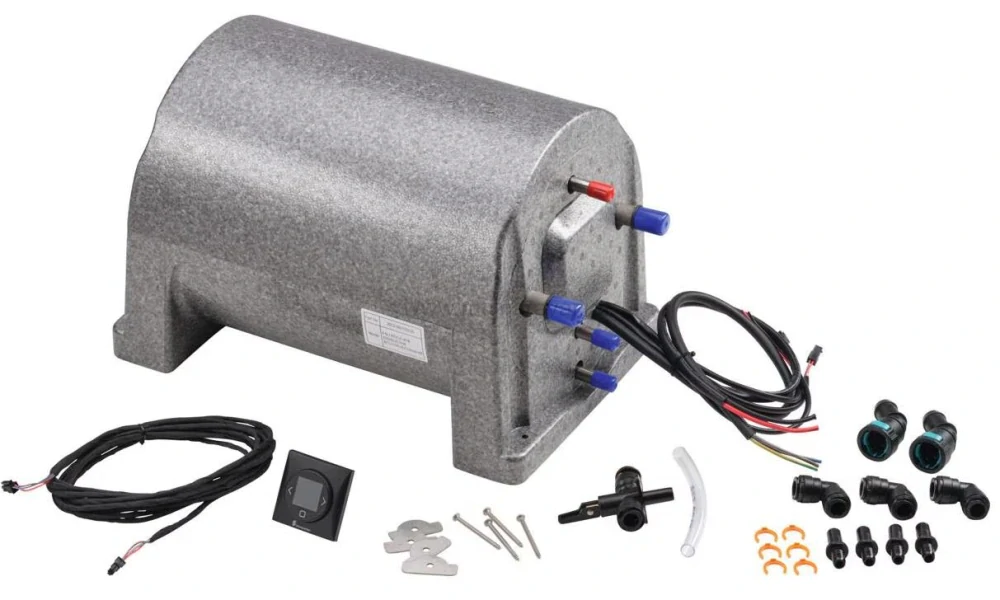 Nerezový bojler s řídicí jednotkou 12 V / 230 V, 8,5 litru