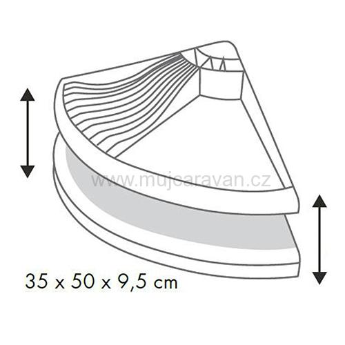 Rohový odkapávač na nádobí šedý