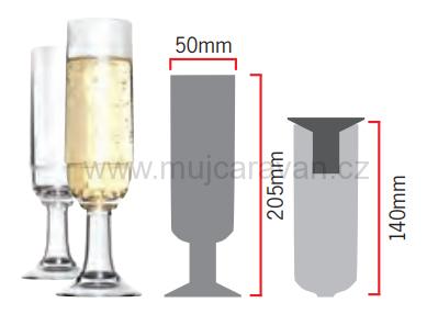 Sada 2 skládacích sklenic na sekt 0,21 l