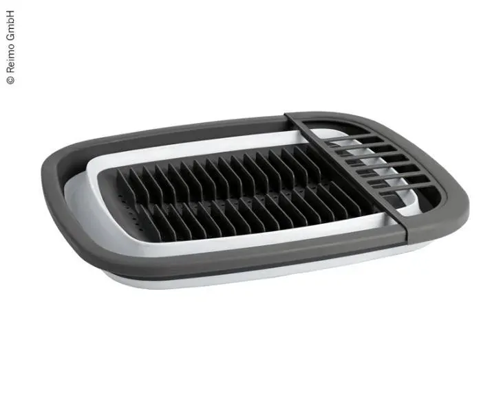 Velký skládací odkapávač na nádobí - bílá, šedá