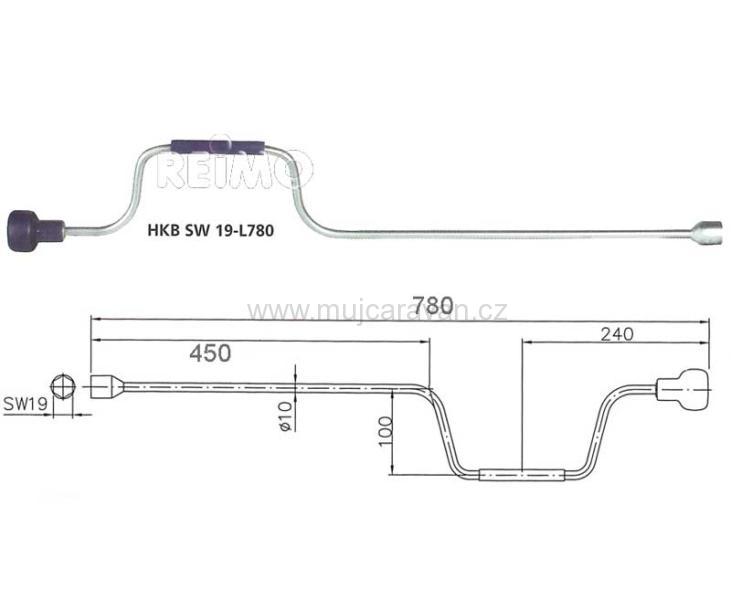 Ruční klika AL-KO 78 cm