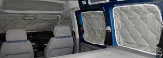 4-dílná sada termoizolační fólie pro VW T5/T6 Caravelle, Multivan, California, dlouhý rozvor, s komfortním obložením