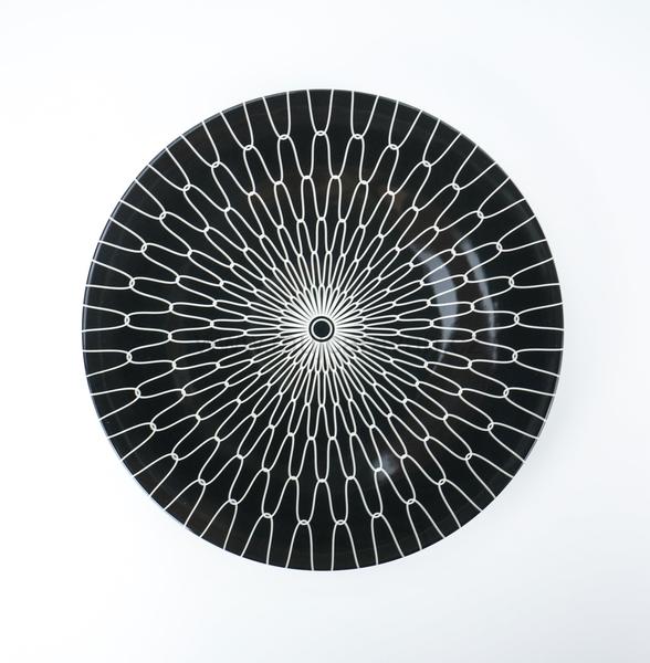 16-ti dílná sada melaminového nádobí Black-White