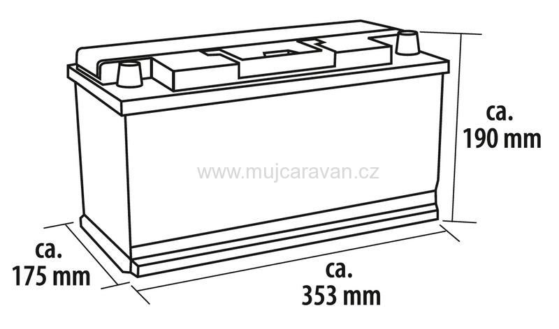 Baterie AGM Deep-Cycle 100 Ah s autopóly