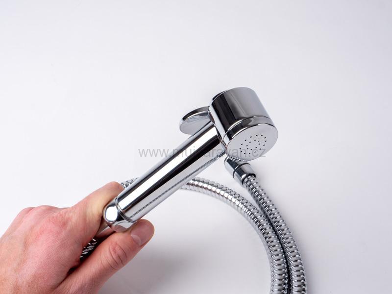 Sprchovací set s držákem a uzávěrem chrom 