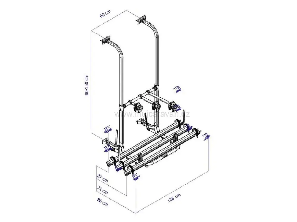 Nosič kol Thule ESSE4 pro Carado, Sunlight, Dethleffs