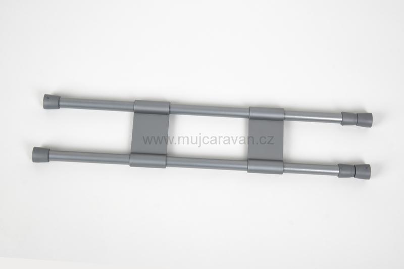 Dvojitá přepážková tyč Barkeeper - 25 - 43 cm - šedá