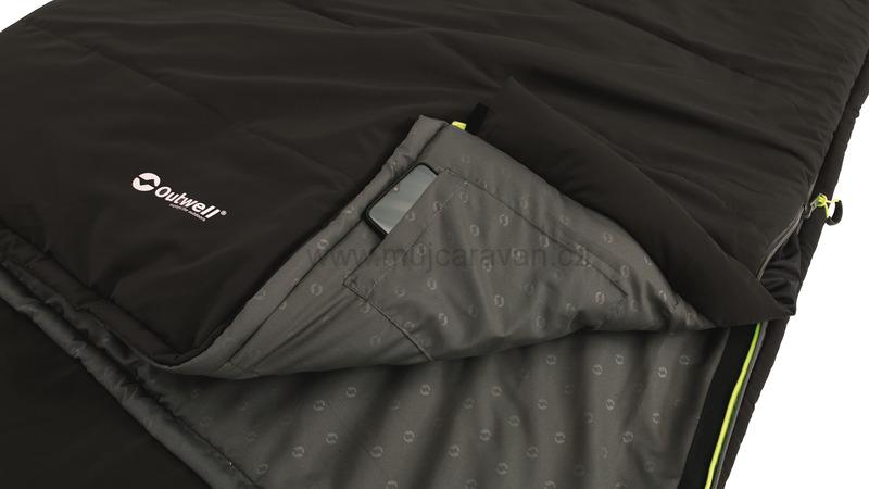 Spací pytel Contour Midnight Black, zip vpravo