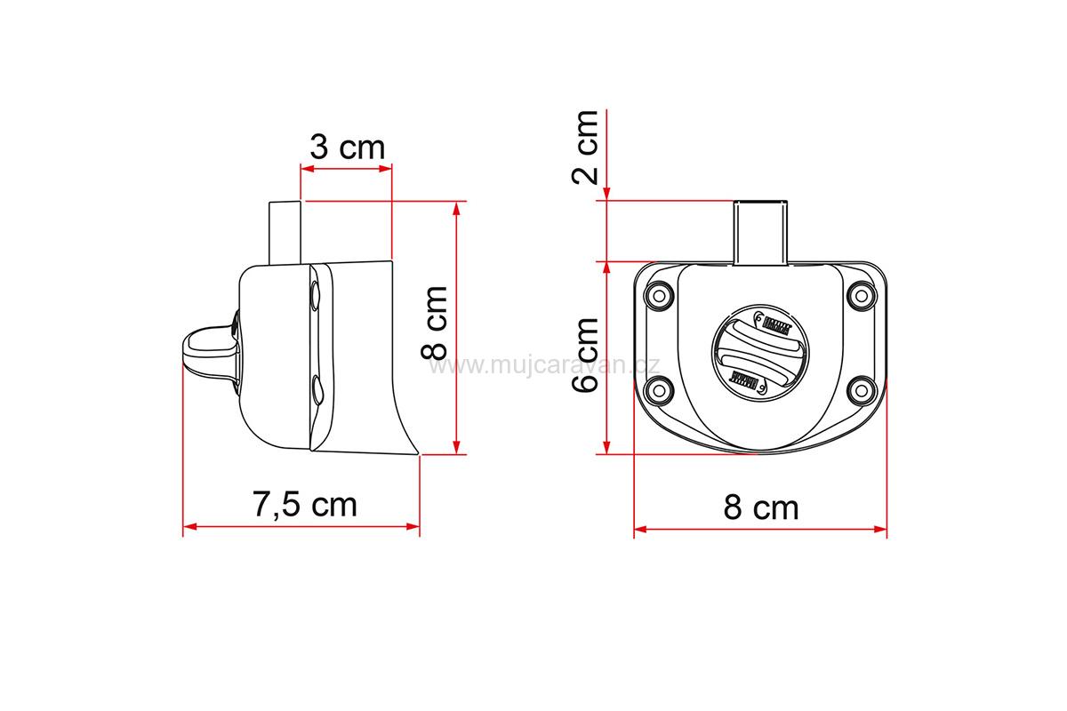 Fiamma vnitřní zámek Safe Door Guardian Fiat Ducato do 09/2009