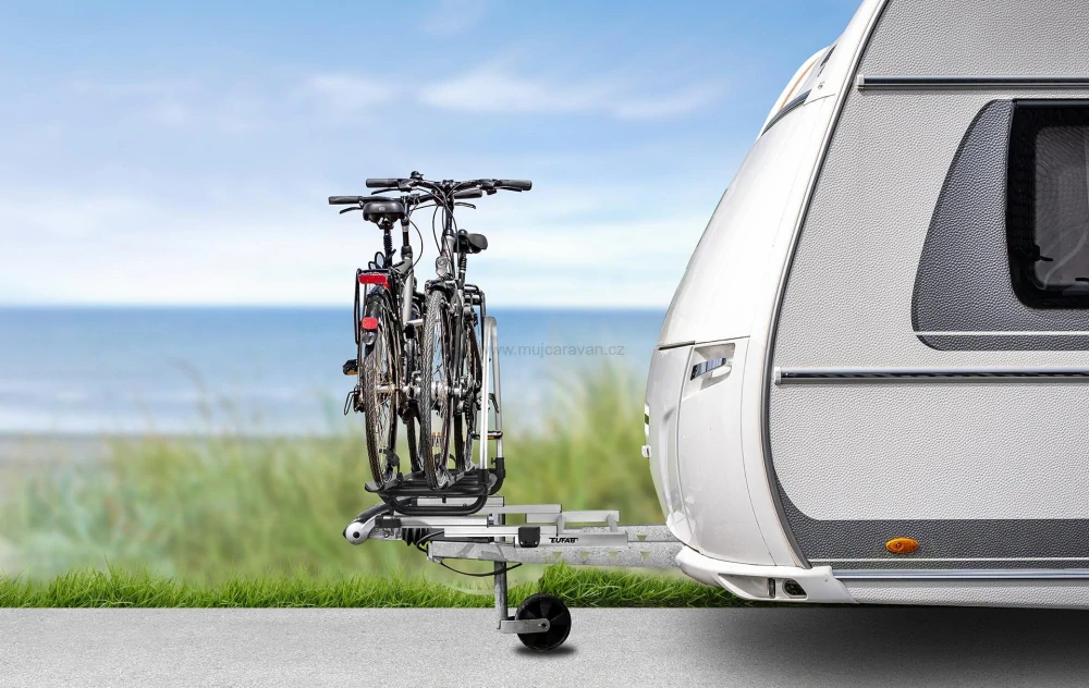 Výsuvný nosič jízdních kol na oj karavanu BS260