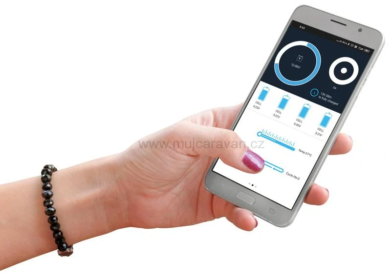 Lithiová baterie Carbest LiFePo4 Li100BT-H 100Ah s Bluetooth a funkcí vyhřívání