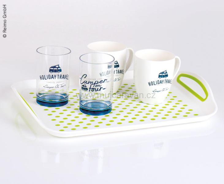 Skládací odkapávač na nádobí - bílá, zelená