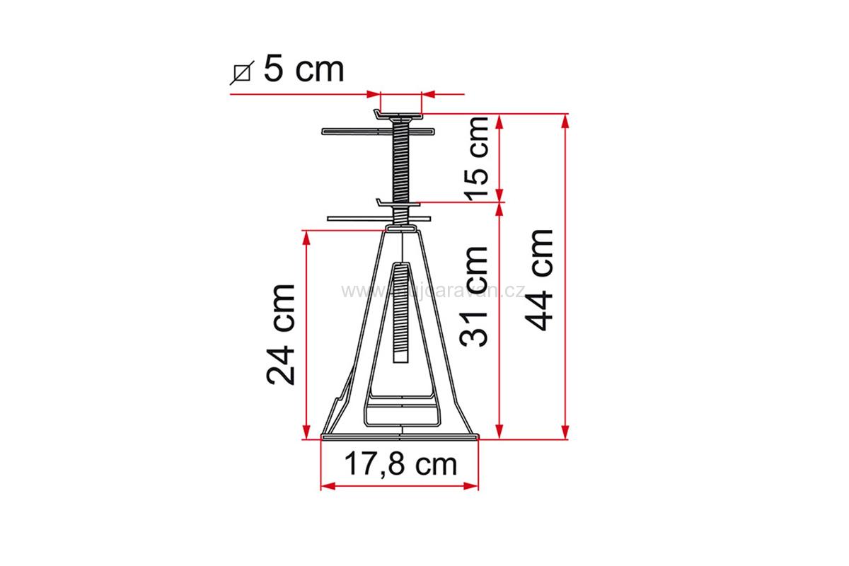 Sada 4 podpěrných plastových stojanů Fiamma