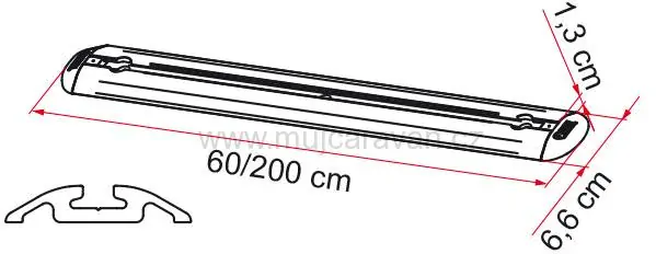 Garážové lišty Fiamma Premium 200 cm