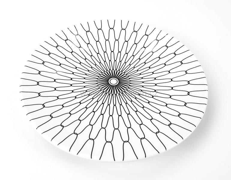 16-ti dílná sada melaminového nádobí Black-White