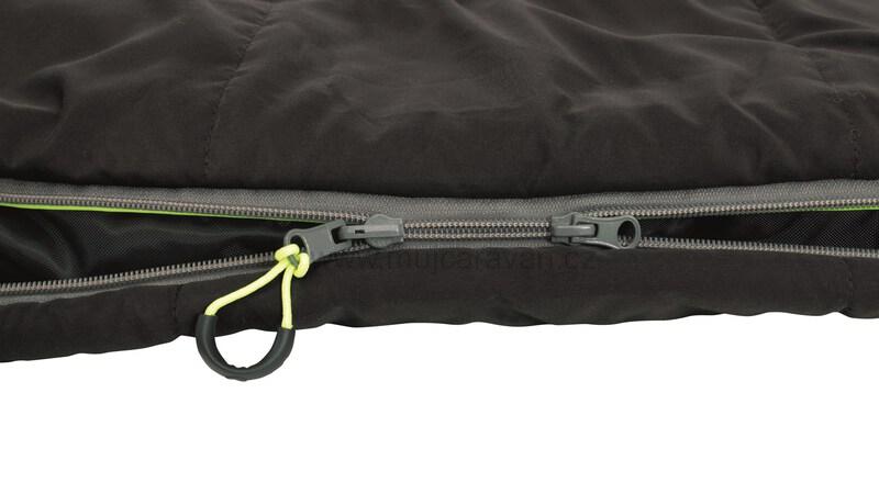 Spací pytel Contour Midnight Black, zip vpravo