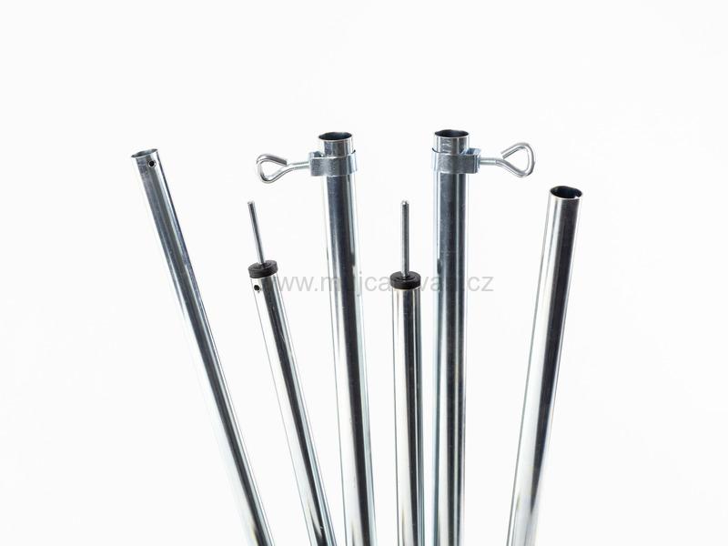 Třídílná ocelová opěrná teleskopická tyč, 180-220 cm