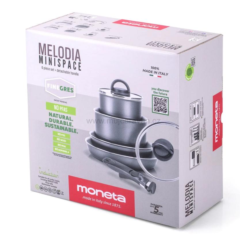 6-ti dílná sada hrnců Moneta Melodia Minispace