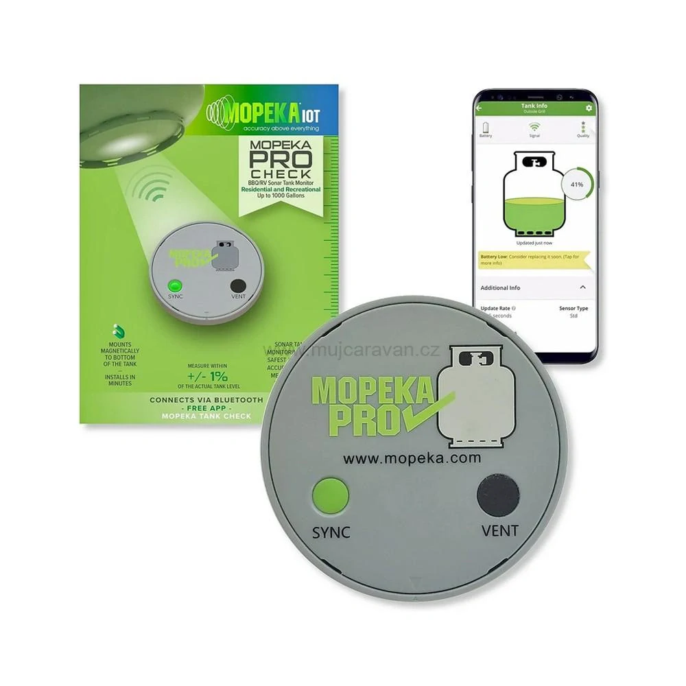 Ukazatel hladiny plynu MOPEKA PRO Bluetooth s magnetem pro ocelové lahve