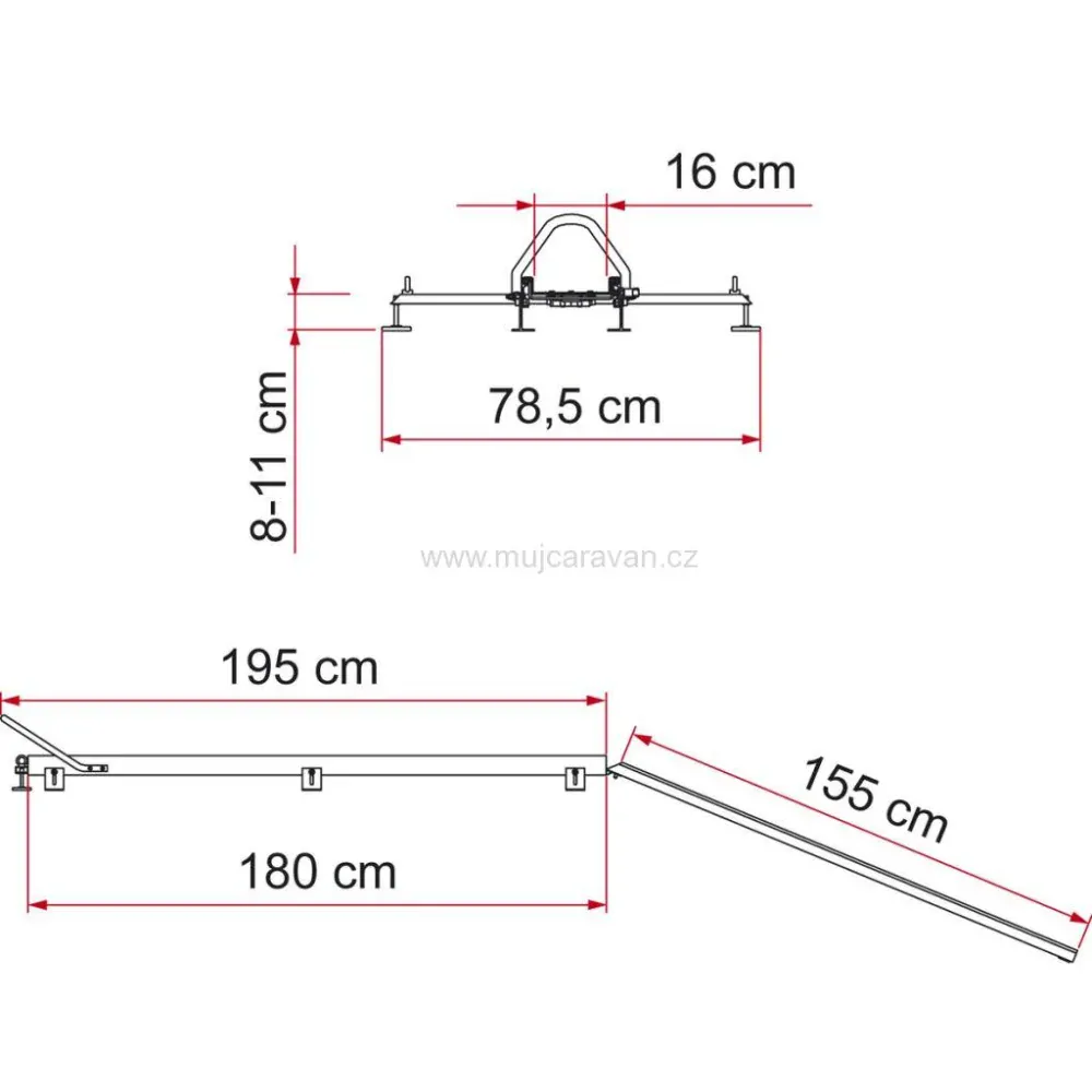 Výsuvná kolejnice na motocykl - Carry Moto Pro